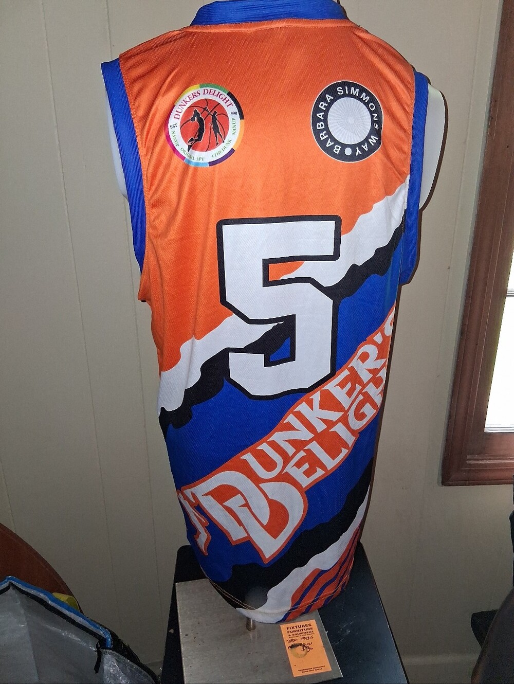 Sleeveless Jersey - Orange & Blue